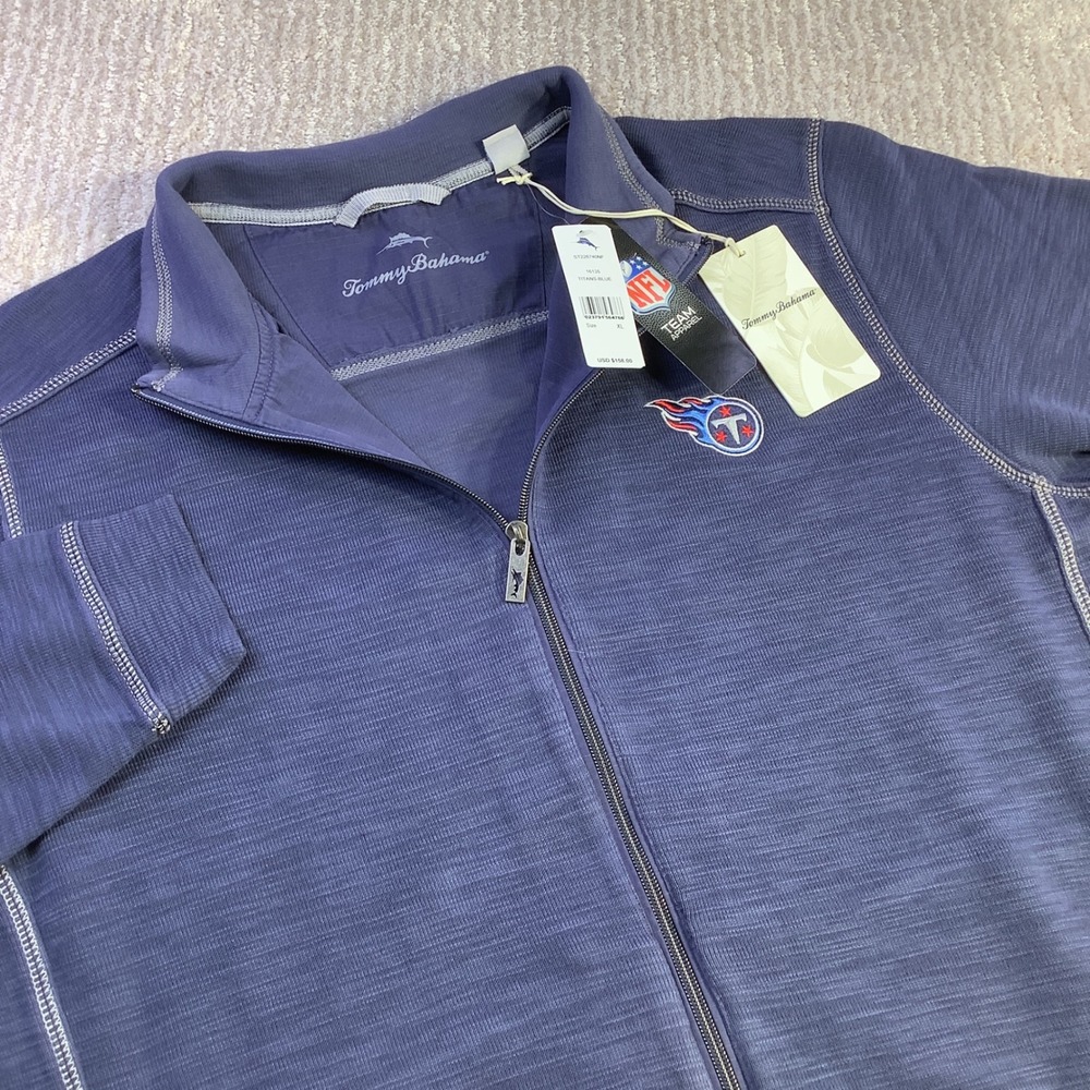 Tommy Bahama Mens NFL Tennessee Titans Full Zip Jacket Blue‎ Size XL NWT